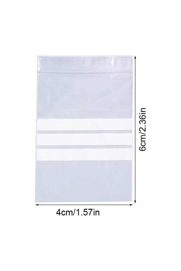 4x6cm 100pcs/lot Diamond Painting Glued Stone Sealing Bag Clear Plastic Writable Jewelry Making Bead