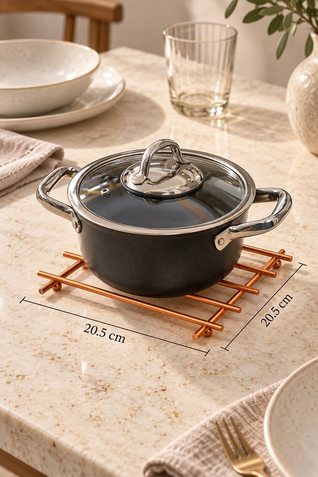 Rose Fireproof Trivet Pot Mat Countertop Coaster Stainless Metal
