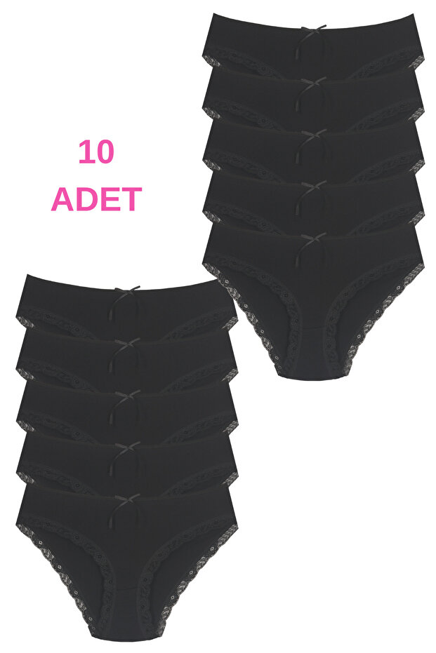 1009 Bato Paça Lace 10-Piece Women's Panties Pack
