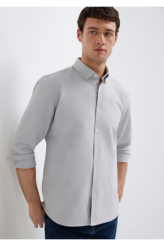 Gray Shirt Regular Fit / Normal Cut 0211199-70086