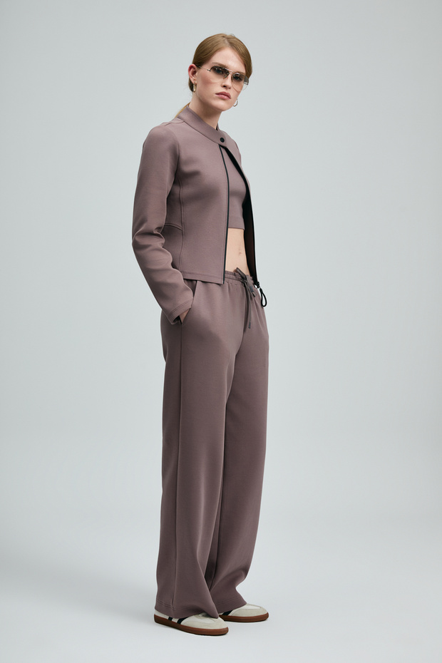 Jessy Knitted Women's Sweatpants Plum