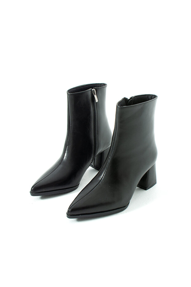 Women's Classic Black Heeled Boots Ankle Boots