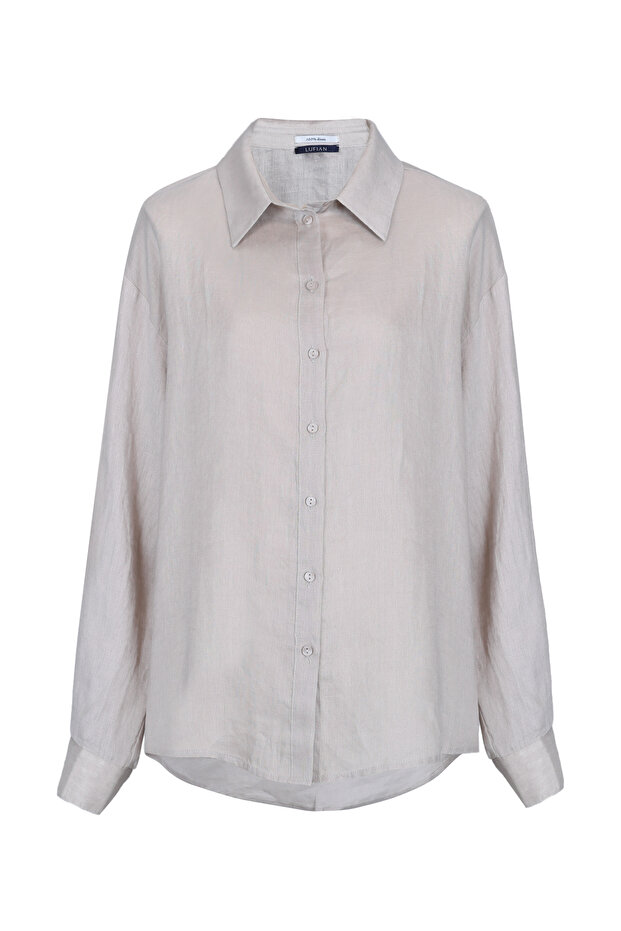 Barrı women's linen shirt beige