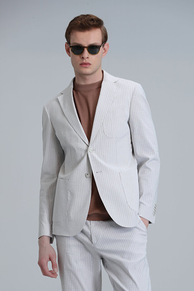 Cosby Sports Men's Blazer Jacket Slim Fit Beige
