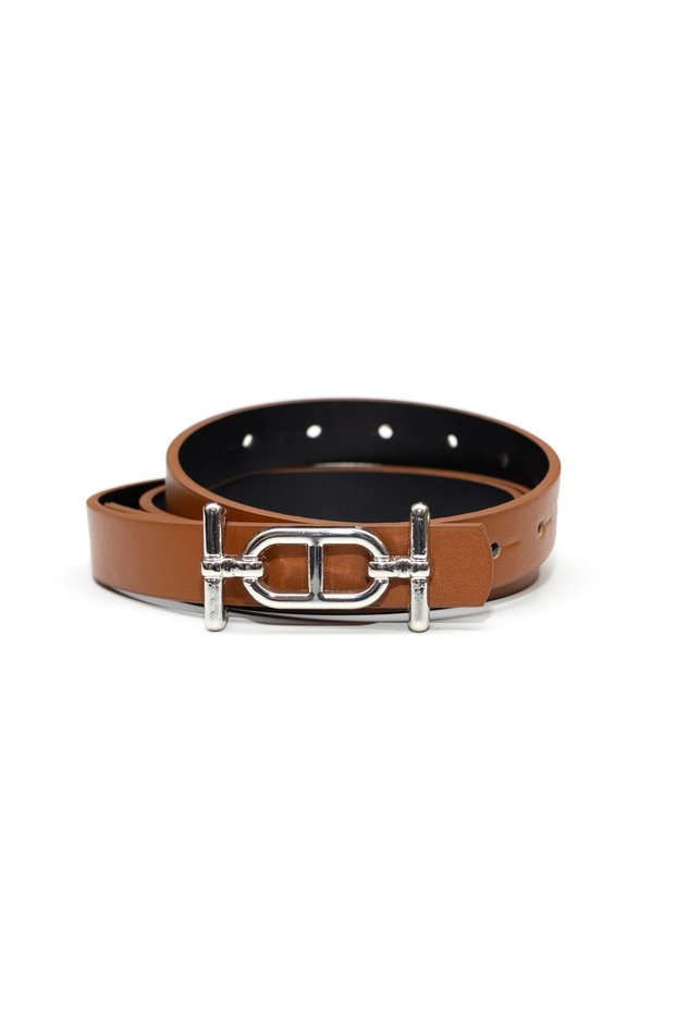 Silver Buckle Women's Belt – Matching with Dresses and Pants