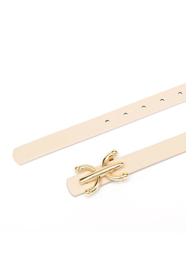 Gold Buckle Women's Belt – Matching with Dresses and Pants