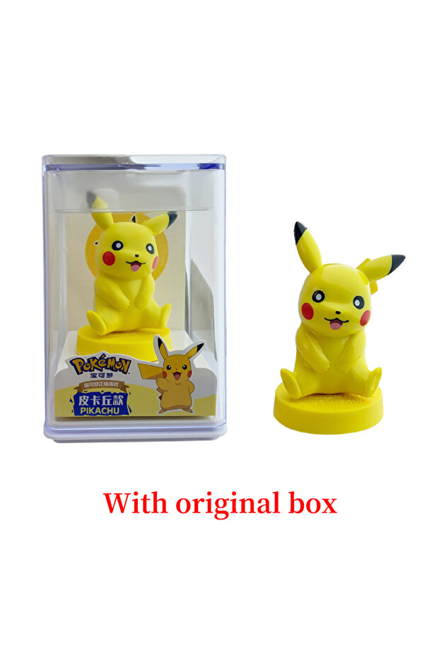 With box Pokemon figure 4 to 6 cm Pikachu Eevee Charmander Squirtle Bulbasaur Jigglypuff Cubone smal