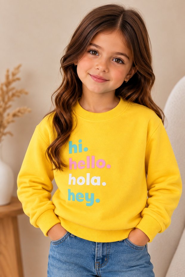 2 Strings Quality Girl's Sweatshirt (SIZE 1 GREAT GERMAN YOU RECOMMEND)