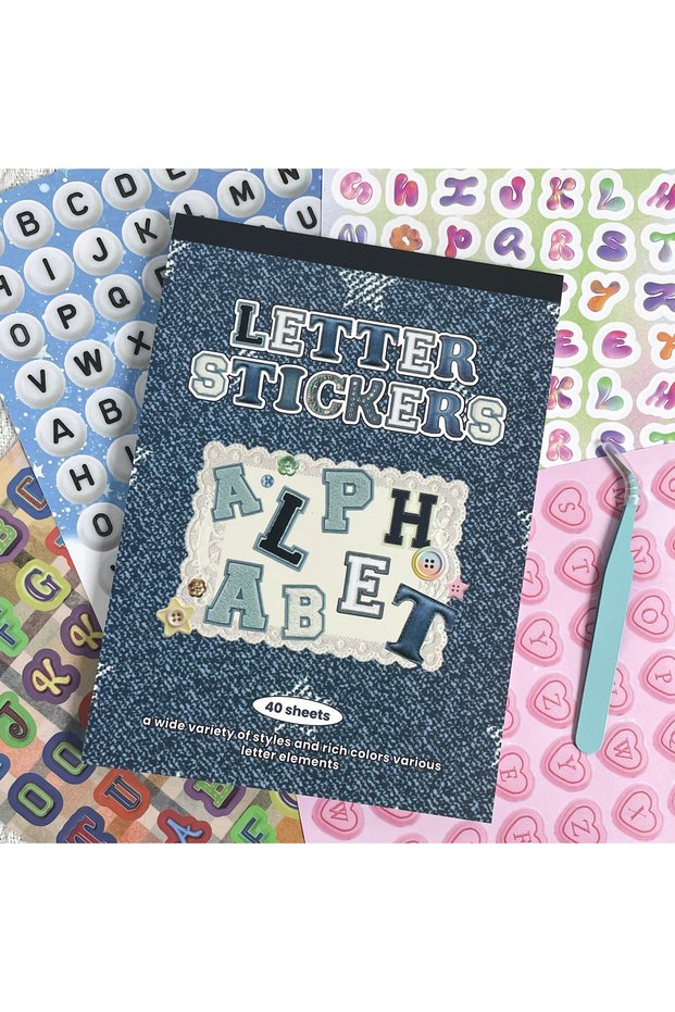 Letter Book Random Cover Letter Sticker Books, Varied And Diverse Letter Stickers for DIY Crafts, Sc