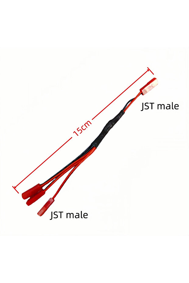 JST 1 TO 3 male Three In One Cable Esc Power Supply External Wiring Jst For 1/10 Rc Crawler Car Defe