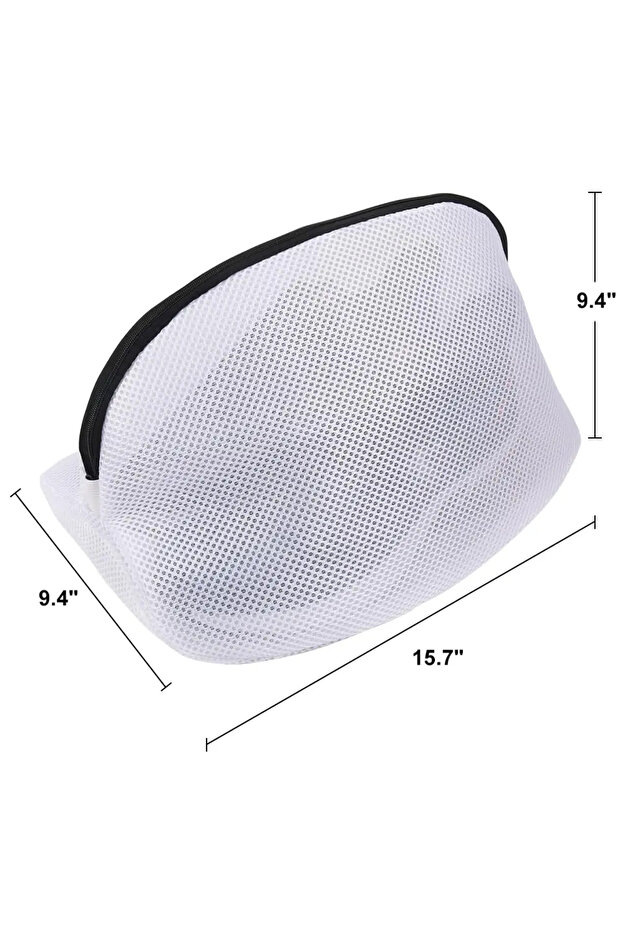 WHITE 1 PC WHITE 1 PC Shoe Washing Bag, Storage Bag Mesh Shoe Laundry Bags with Zip Closure for S