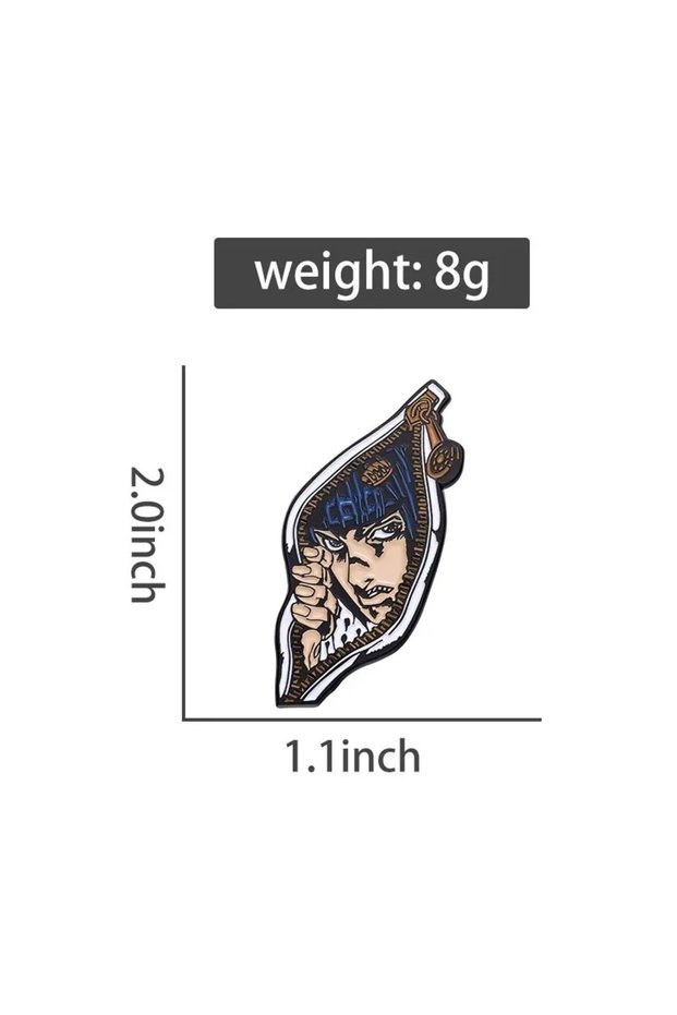 1pc Cartoon Comic Character Enamel Pins Custom Jojo Japan Tv Animation Brooches Lapel Badges Classic
