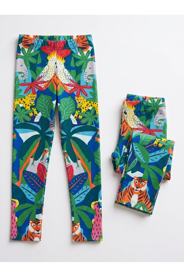 Girls' Leggings Animal Patterned Stretchy Fabric 100% Cotton Leggings Cotton Casual Lycra Leggings 2-13 Years