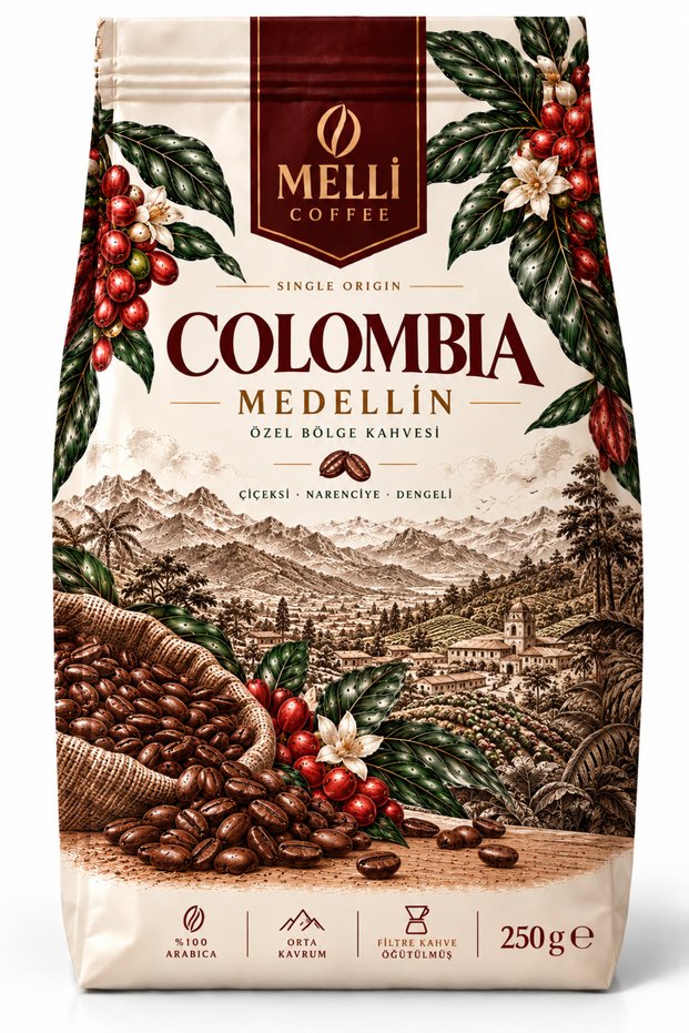 Colombia Medellín Single Origin Filter Coffee 250 g – Medium Roast – Floral & Citrus Notes