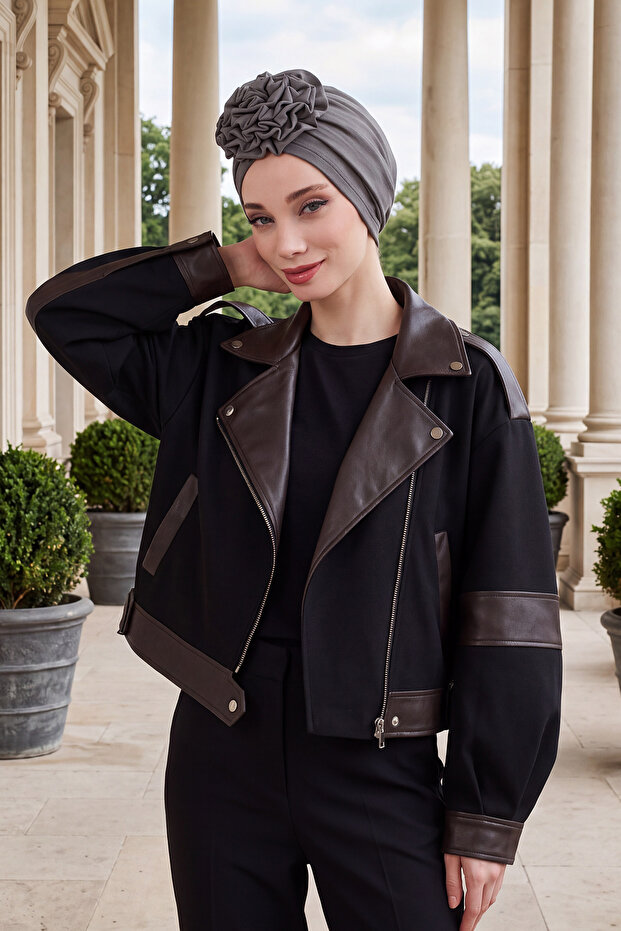 Winter Rose Bonnet,Anthracite,B-21O