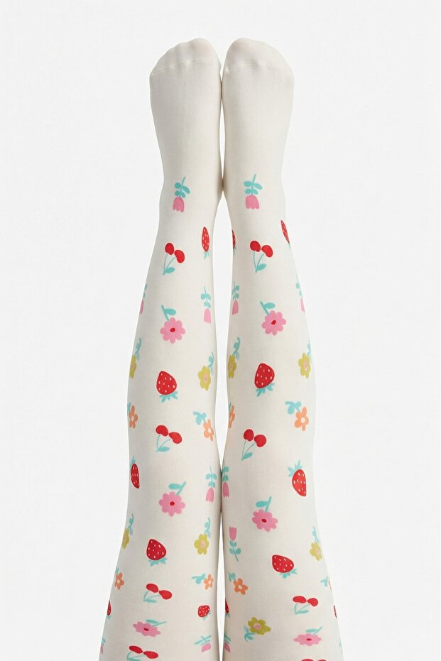 Girl's Pretty Fruit Floral Pantyhose