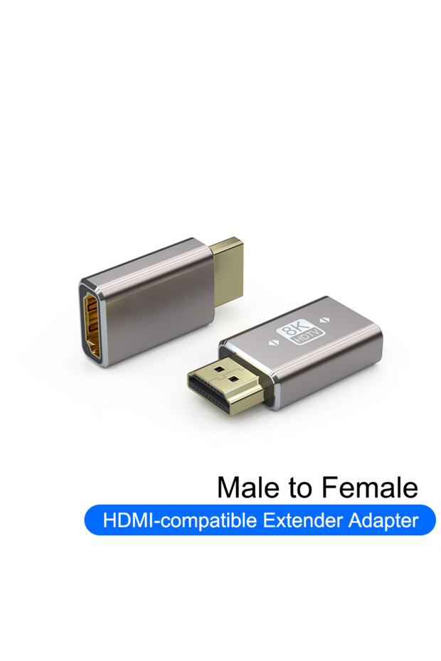 A HDMI M TO F 8K HDMI-Compatible2.1 Cable Adapter 90 Degree Right Angle Elbow Connector Male to Fema