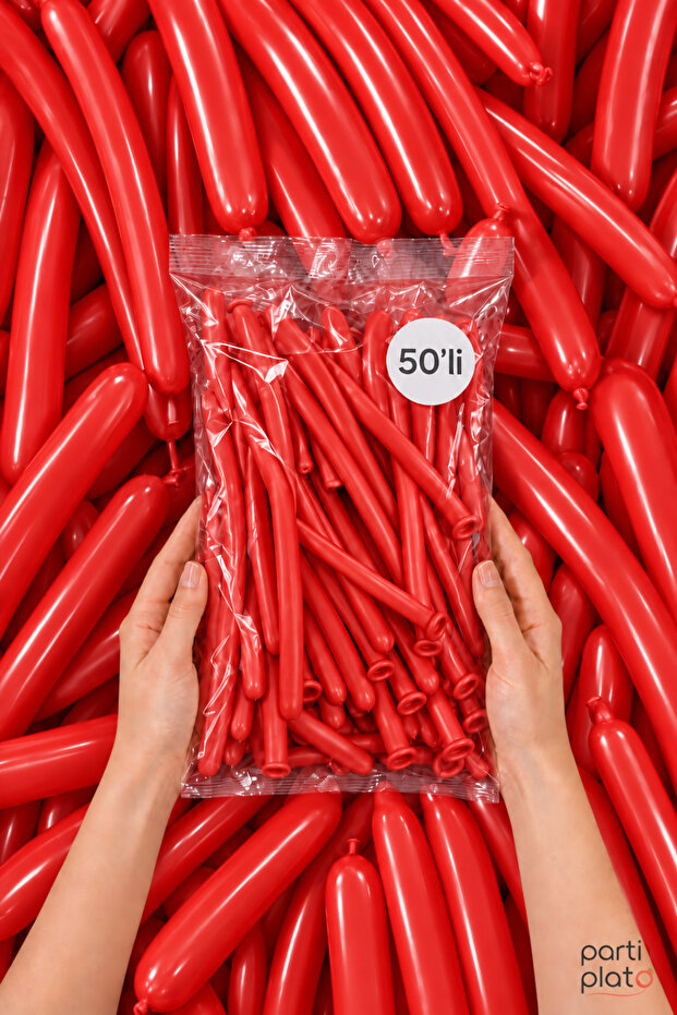 260 Red Sausage Balloons 50 Pieces Modeling Balloon Flexible Latex Balloon for Figure Making