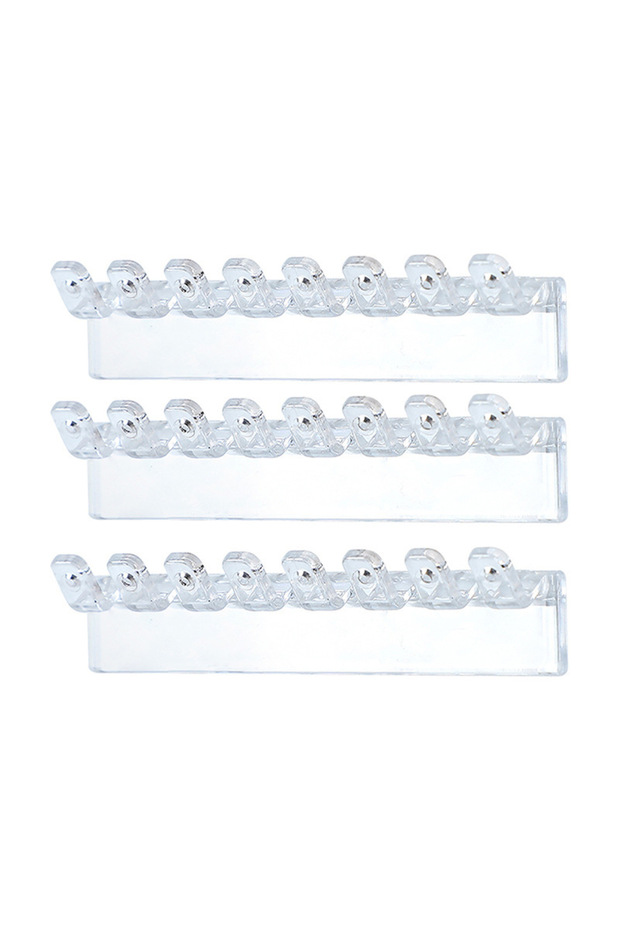 3pcs 3/6/8/12pcs Transparent Hook Wall-Mounted Jewelry Rack Comes with Round Hole Ear Pendants Earri