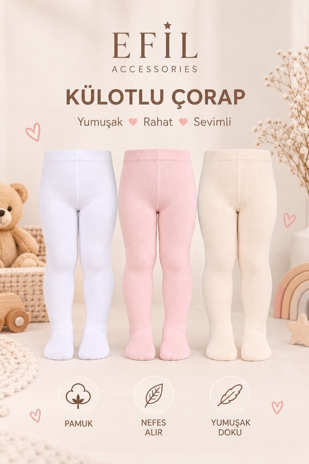 3-Pack Baby & Children's Solid Color Cotton Tights