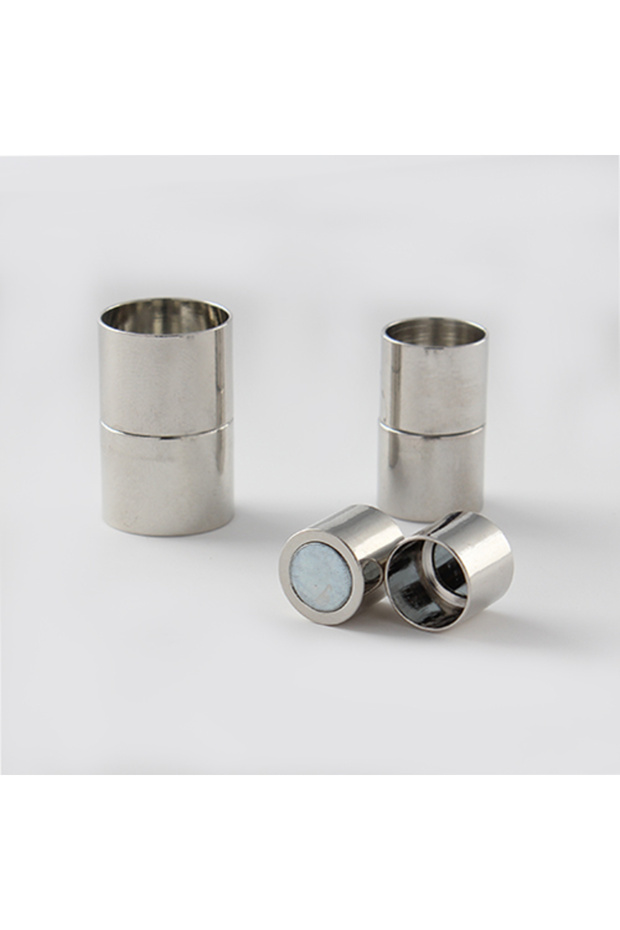 Hole 12mm 5pcs Rhodium 5pcs/lot 3-15mm Strong Magnetic Clasps With Locking Mechanism Fit Leather Cor