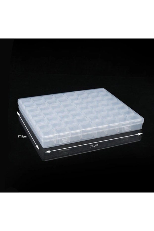Clear-56Grid 56/28Grid The Compact PP Storage Box Can Be Used To Store Beads Nail Tools and Empty Pl