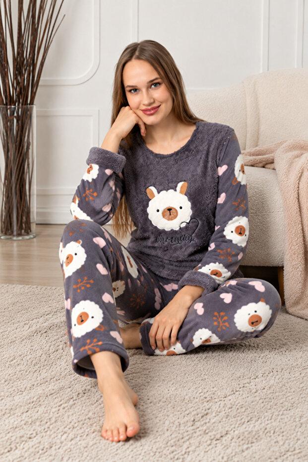 Winter Fleece Pajama Set 3006