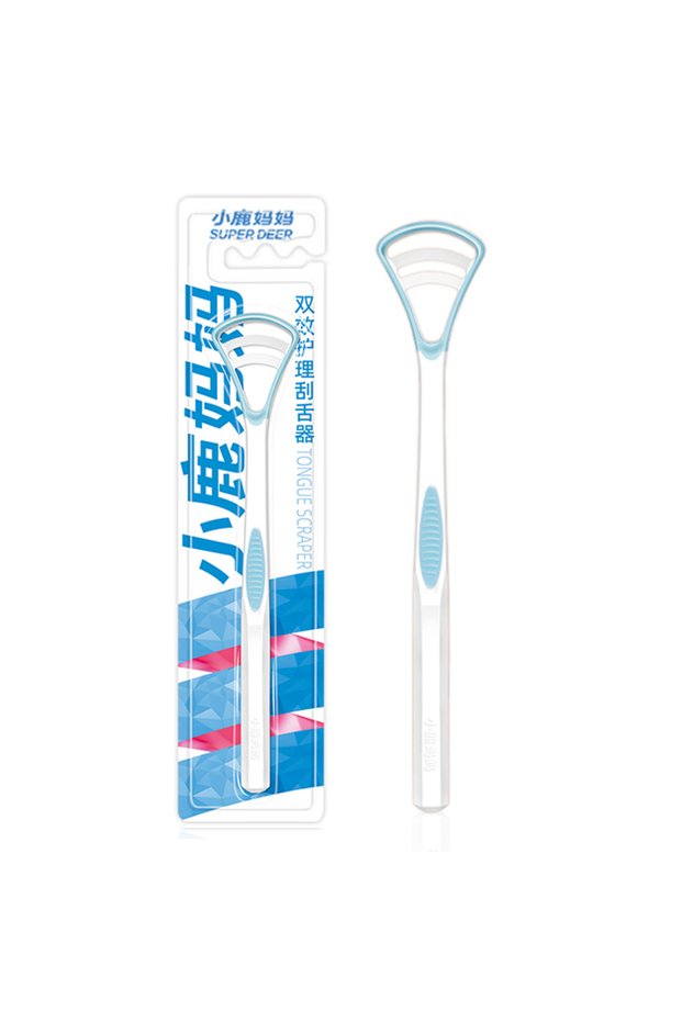 Blue Super Deer Silicone Tongue Scraper 1Pcs Macaron Color Tonger Brush Cleaning Tools Toothbrush Or