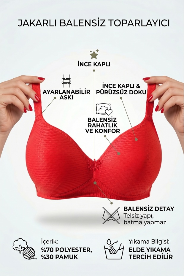 Jacquard Wireless Silicone Bra