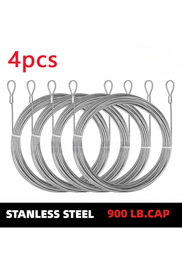 200MM 4pcs 4PCS 2M 304 Stainless Steel Wire Canopy Rope Fishing Lifting Cable Clothesline Diameter 2