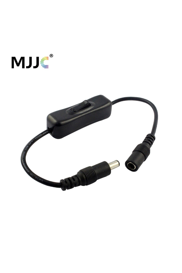 Black DC Switch Inline 304 Switch On Off with Female Male Power Cable 5.5x2.1mm DC Connector Switch