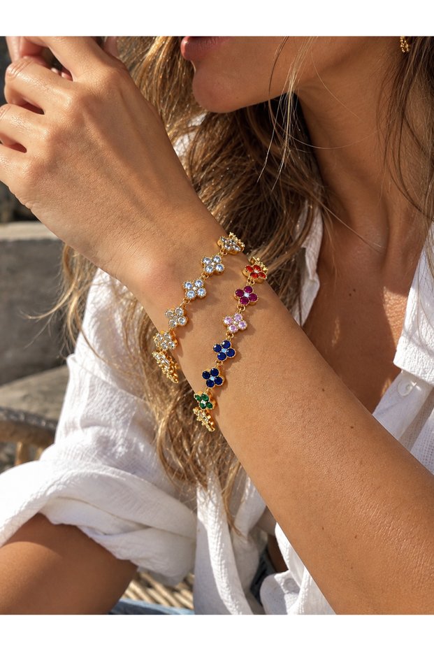 Multi Color Clover Bracelet