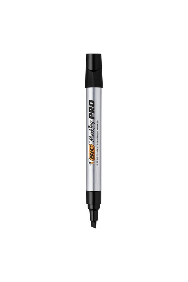 Permanent Black Marker with Chisel Tip for Industrial Use