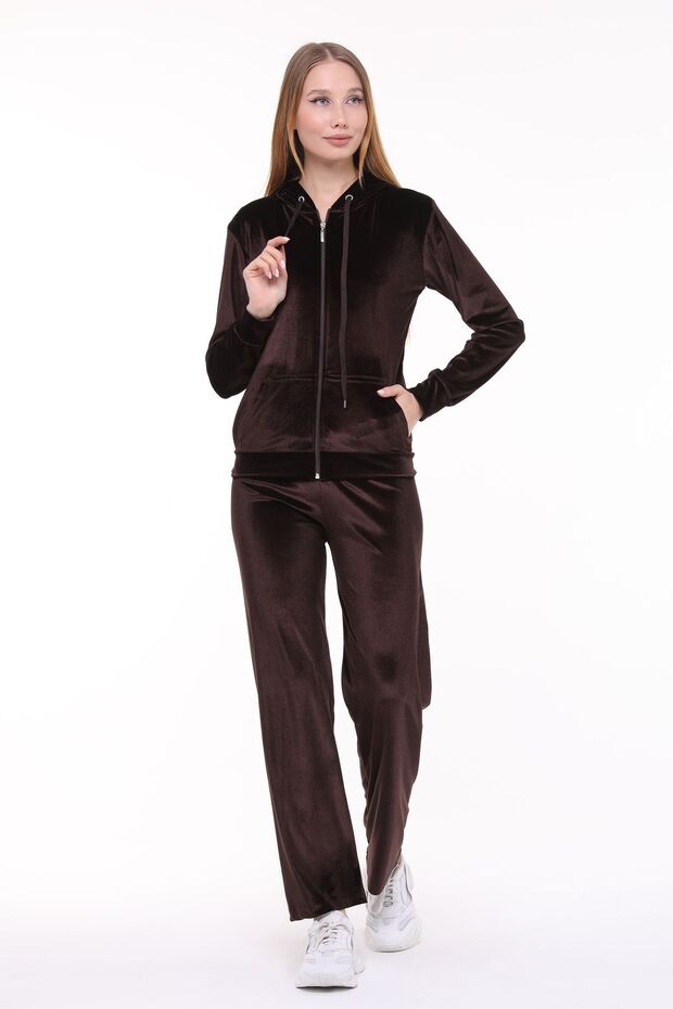 Women's Stone-Free Wide-Leg Velvet Suit