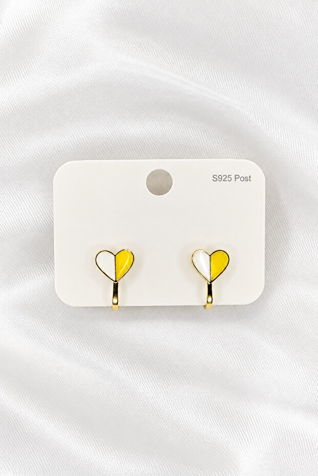 Steel Children's Earrings - Clip-On (Non-Pierced) - Heart Model - for Non-Pierced Ears