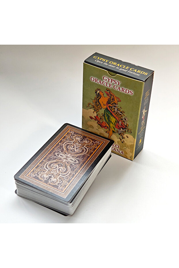 Brown Gypsy Oracle Deck English and Spanish Edition 52 Pcs Oracle Cards Printed on 350GSM Double-emb