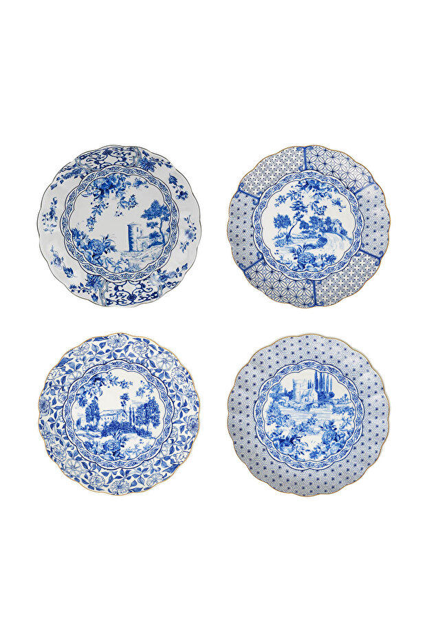 Luzia Bone 20cm 4-Piece Plate Set