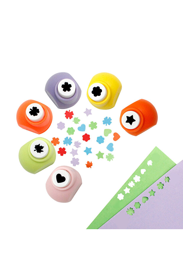 1 6 pcs Paper cutter for crafts Hole Puncher Punches Tool Set Circle Flower Paper Shapes Hole for ca