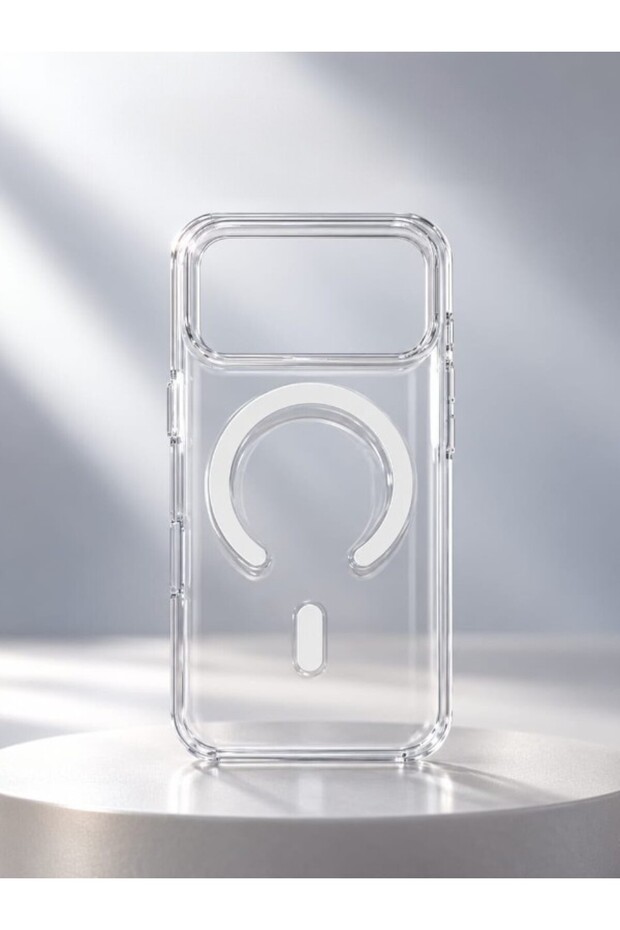 iPhone 18 Pro Compatible Camera Edge Protected Ic Animation Magsafe Transparent Case Slim Durable Non-Yellowing (Bottom Part Open)