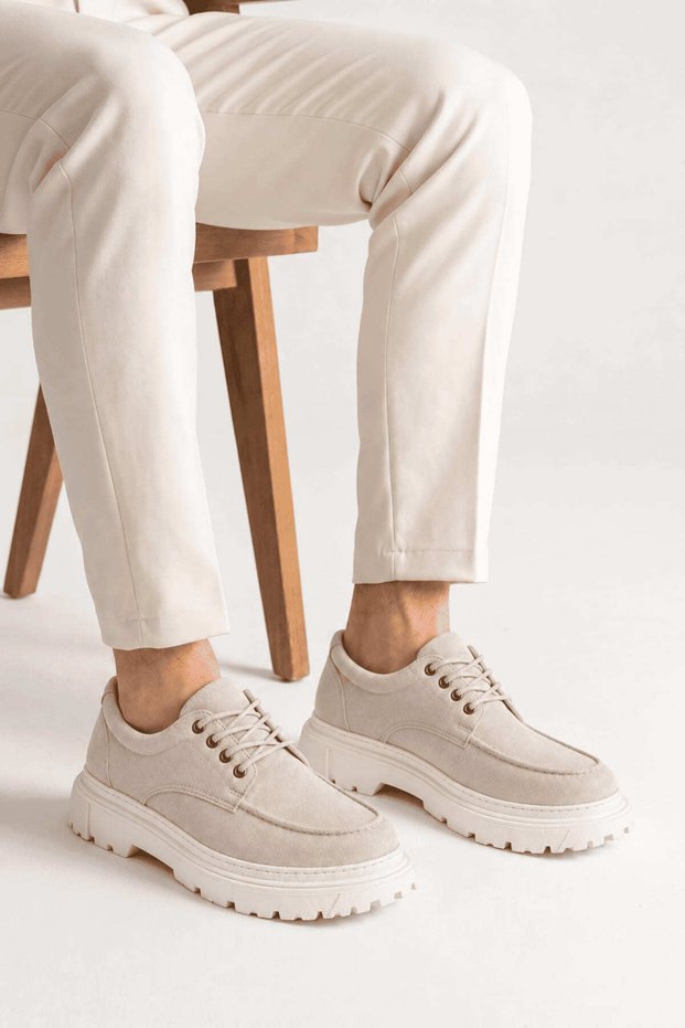 Jy-T13X Kratos Lace-Up Suede Men's Casual Sports Classic Shoes Sbt - Beige