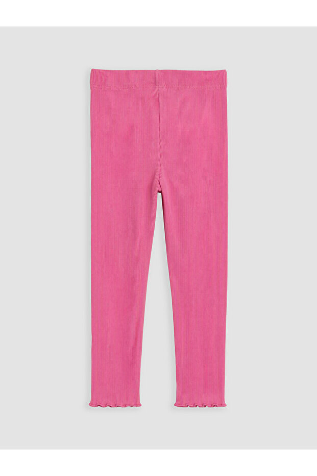 Girl's Ribbed Ruffle Leggings