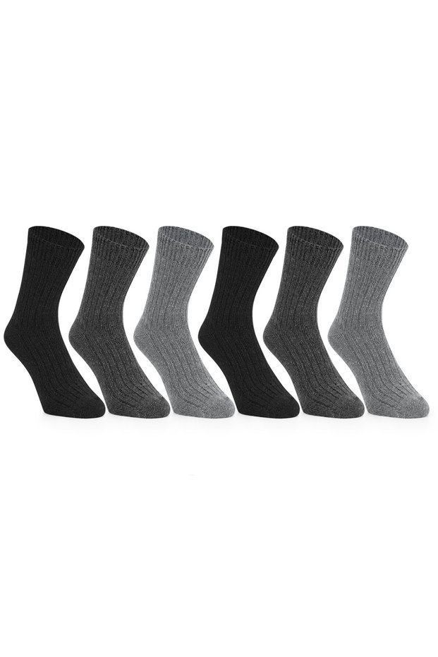 6-Piece Winter Men's Wool Thermal Derby Socks