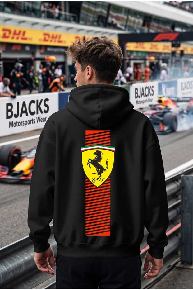 Ferrari-Themed Exclusive for F1 Enthusiasts – F1 Racing Style Premium Hoodie