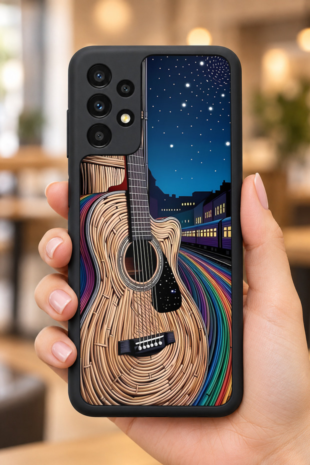 حافظة مقاومة للصدمات متوافقة مع سامسونج جالاكسي A13 / A23 مع حماية للكاميرا بنمط صوتي