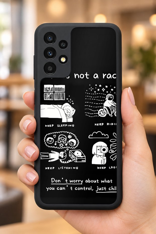 Samsung Galaxy A13 / A23 Compatible Calm Pattern Shockproof Case with Camera Protection
