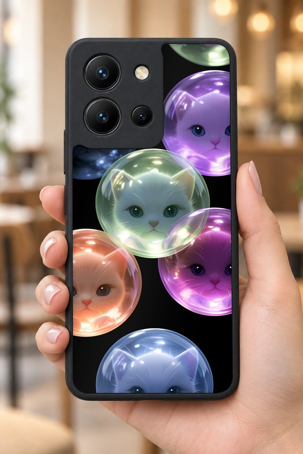 حافظة مقاومة للصدمات متوافقة مع Vivo Y36 مع حماية للكاميرا بنمط فقاعات