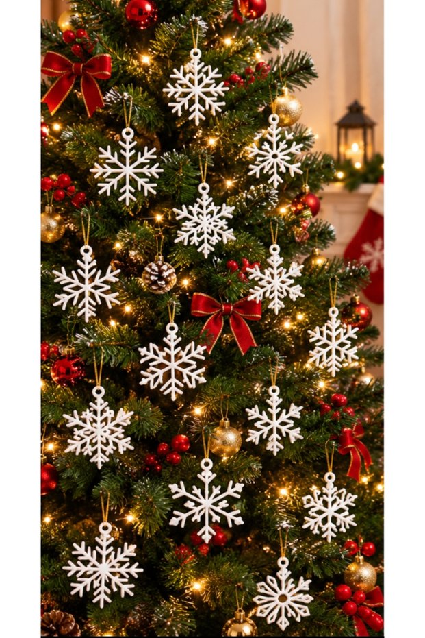 Snowflake Ornaments Christmas Snowflake Figure 20 Pcs