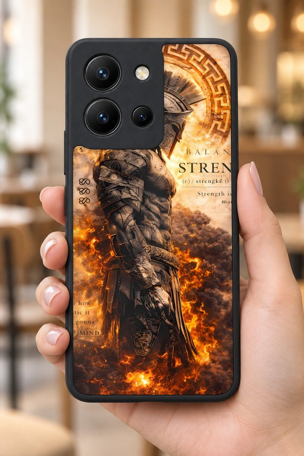 حافظة مقاومة للصدمات متوافقة مع Vivo Y36 ونمط سبارتا لحماية الكاميرا