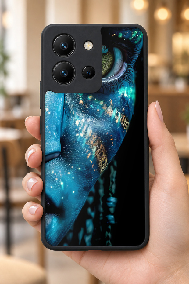 حافظة مقاومة للصدمات متوافقة مع Vivo Y36 مع حماية للكاميرا بنمط الوجه