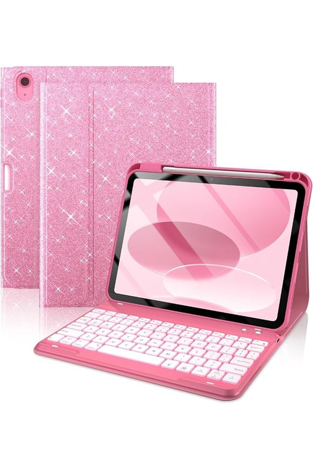 Folio Keyboard Case for iPad A16 11th/10th Gen, Backlit